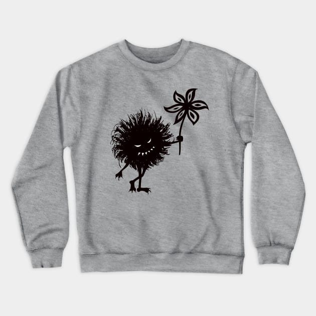 Evil Bug Gives Flower Crewneck Sweatshirt by Boriana Giormova